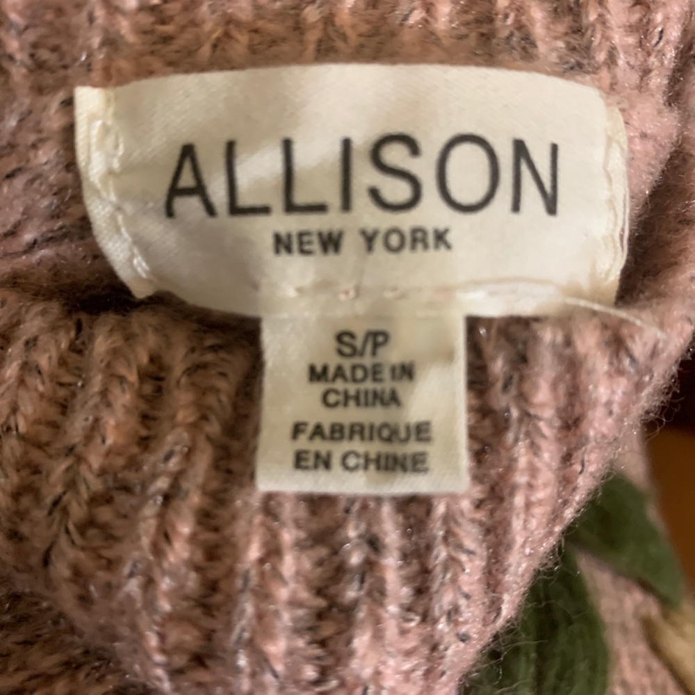 ALLISON MEW YORK Aidan Pink embroidered Sweater S - Picture 12 of 12